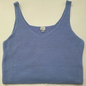 Blue Knit Crop Tank Top Size XXL